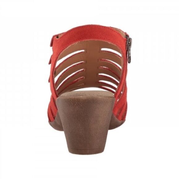 Eric Michael Red/Orange Suede Lara Strappy Sandal Made in Portugal Sz 41EU 9.5US - Picture 5 of 16
